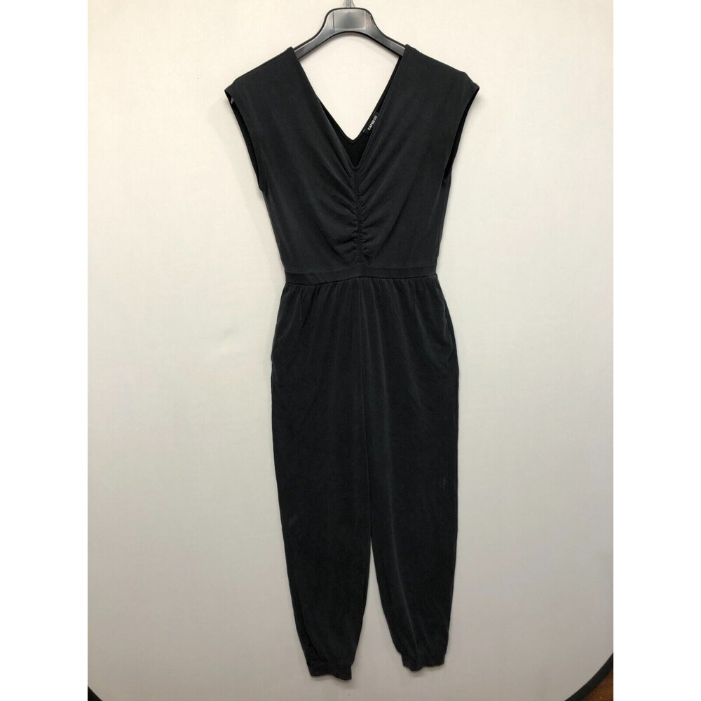 Express Women Sleeveless Modal Blend V-Neck Jumpsuit Size Small Gray B291 -27